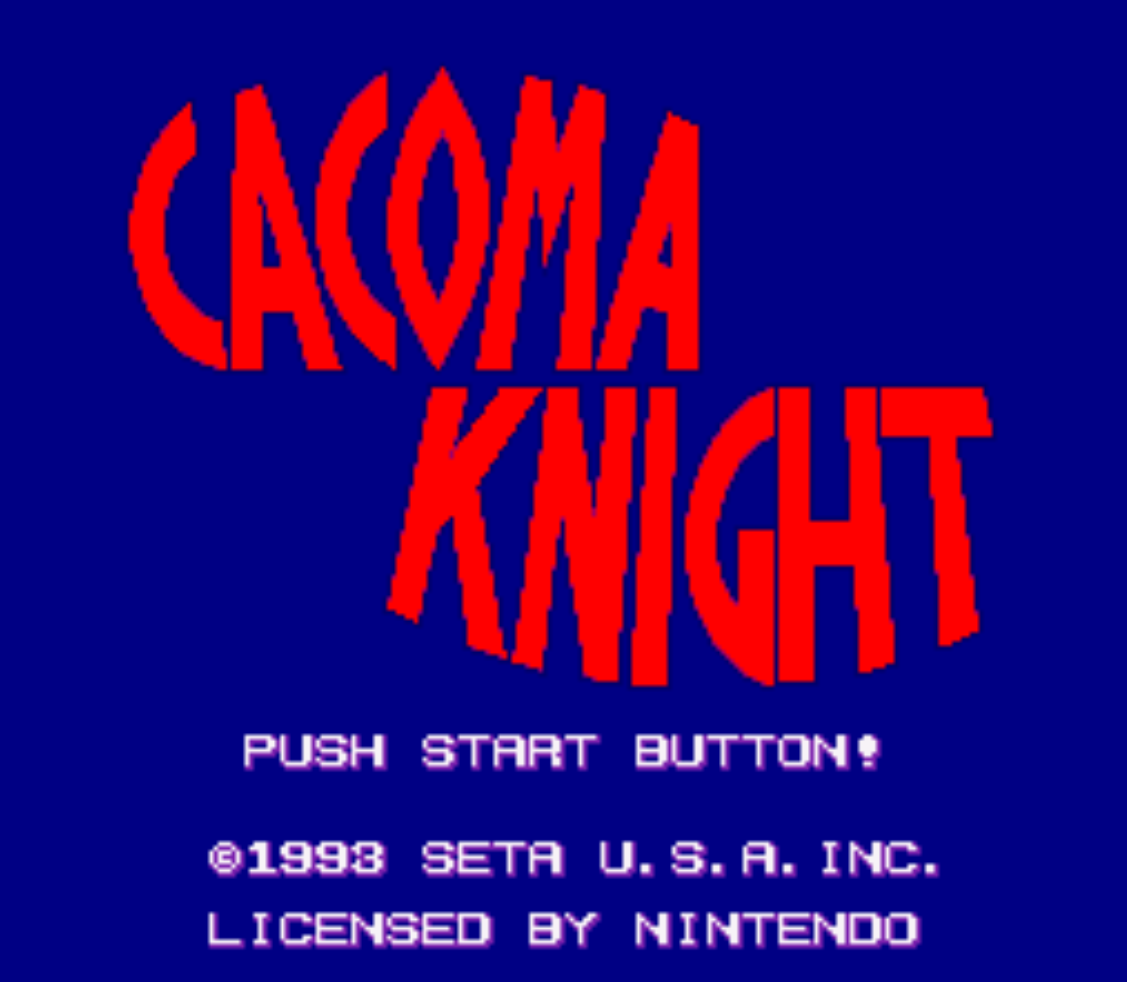 Cacoma Knight in Bizyland Title Screen